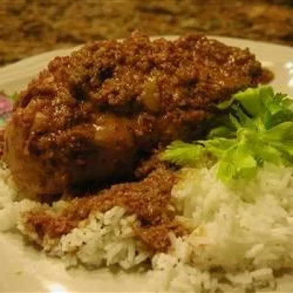 receta Poitrines de poulet farcies au chorizo ​​​​avec taupe à la framboise