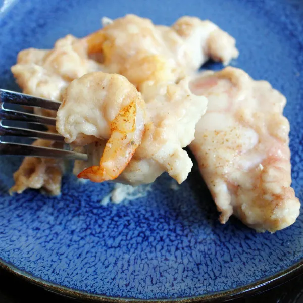 receta Poisson au four avec crevettes