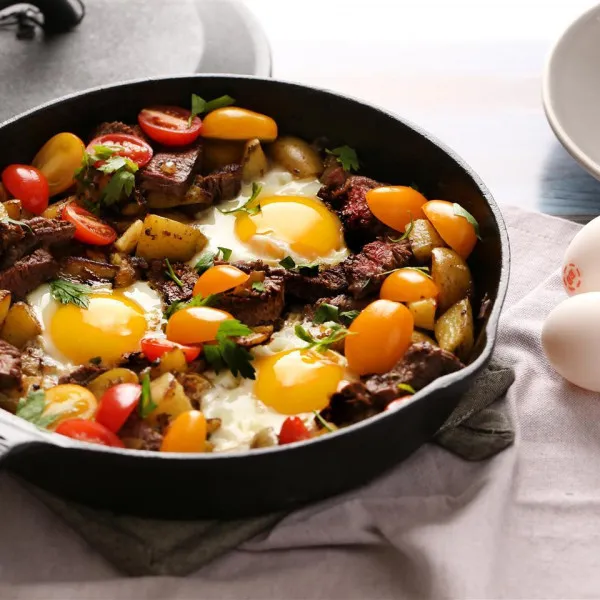 receta Steak and Egg Hash