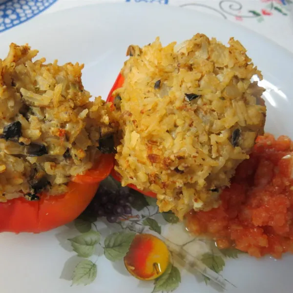 receta Poivrons Farcis Sans Viande