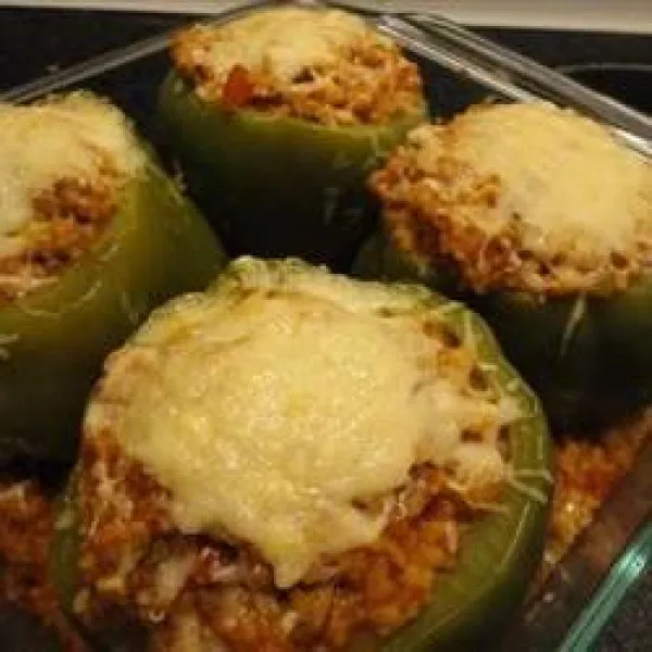 receta Pimientos Verdes Rellenos De Cuscús De Lentejas Con Tomate