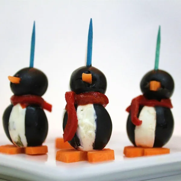 receta Pingouins au fromage Ã  la crÃ¨me