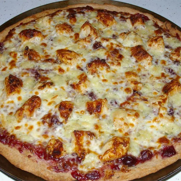 receta Pizza Brie De Arándanos Y Pollo