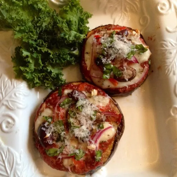 receta Pizza aux aubergines sans farine