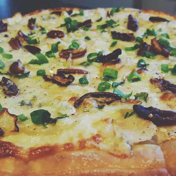 receta Pizza aux poires et fromage Gorgonzola