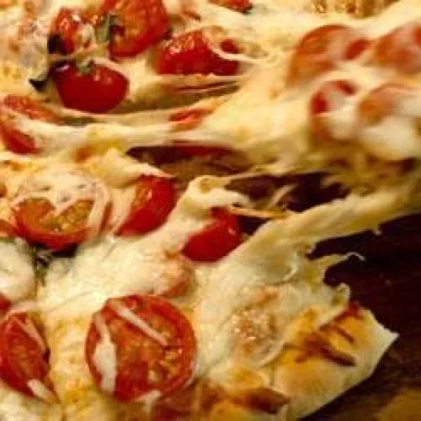 receta Pizza Tomate Basilic Fraîche
