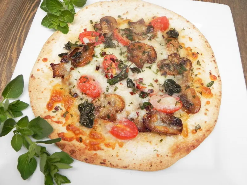 receta Pizza Individuelle Omelette aux Champignons