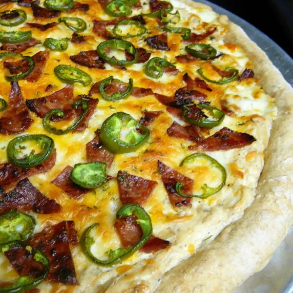 receta Pizza Jalapeño Popper De Jan