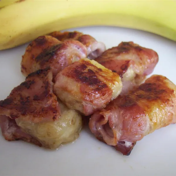 recette Bananes enrobées de bacon
