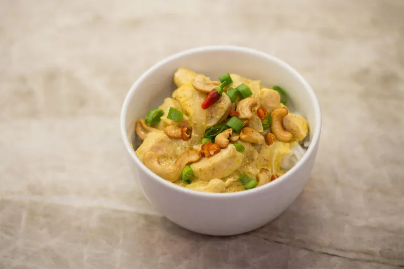 receta Curry de poulet Ama rillo thaïlandais