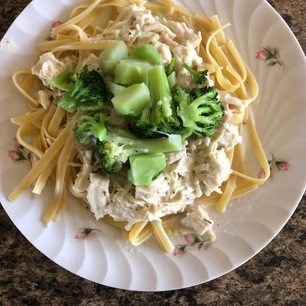 receta Poulet au citron et brocoli Alfredo