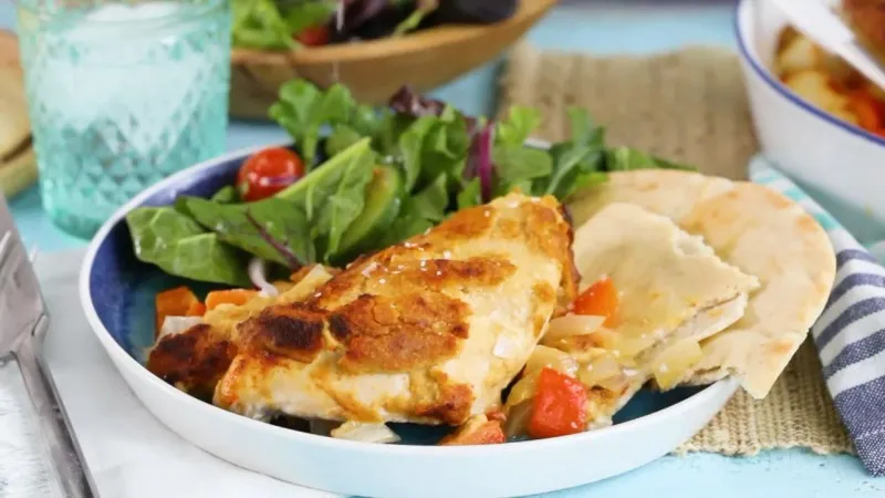 receta Poulet avec houmous