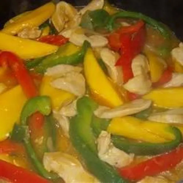 receta Pollo Con Mango Salteado