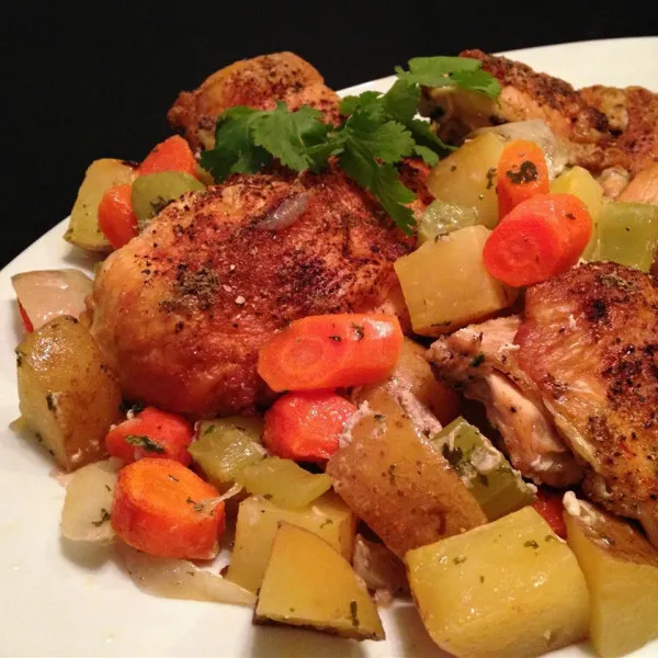 receta Poulet dans la casserole de maman