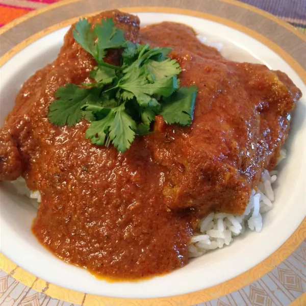 receta Poulet indien aux tomates