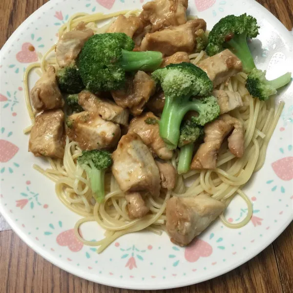 receta Poulet Lo Mein Avec Brocoli