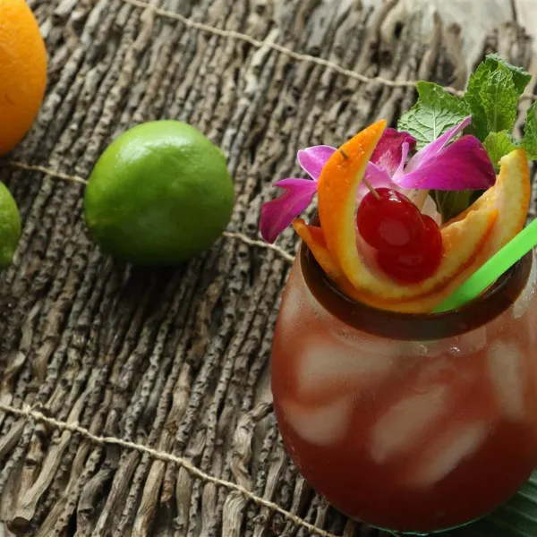 receta Sunset Rum Punch