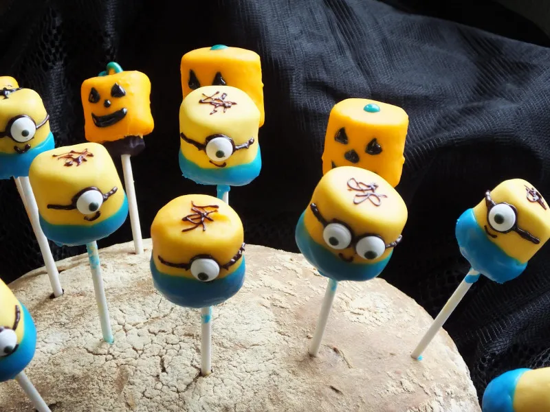 receta Minions Marshmallow Pops