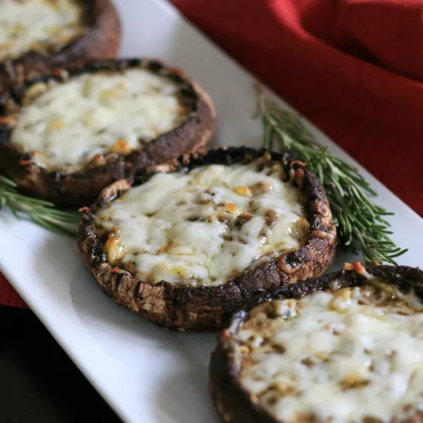 receta Portobellos A La Parrilla Rellenos De Pesto