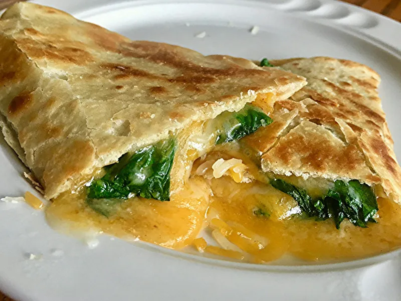 receta Quesadillas aux épinards de blé entier