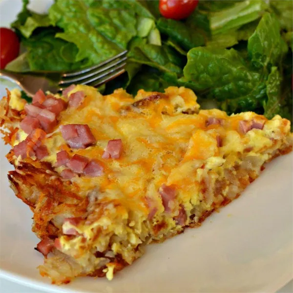 receta Quiche renversée au jambon et au fromage