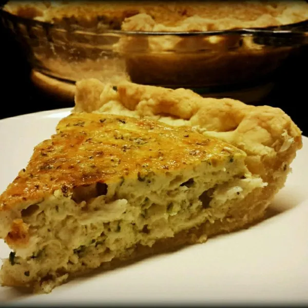 przepisy Quiche z krabem i serem cheddar