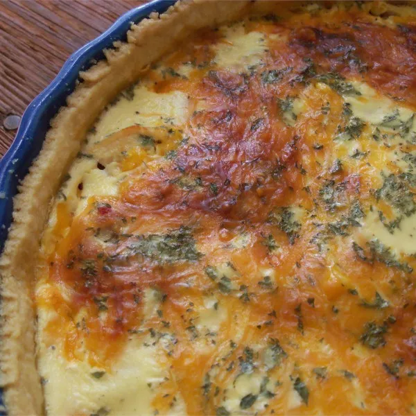 receta Quiche Fácil De Pollo Con Crema Agria