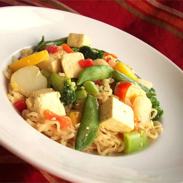 receta Rapide et facile Tofu Lo Mein