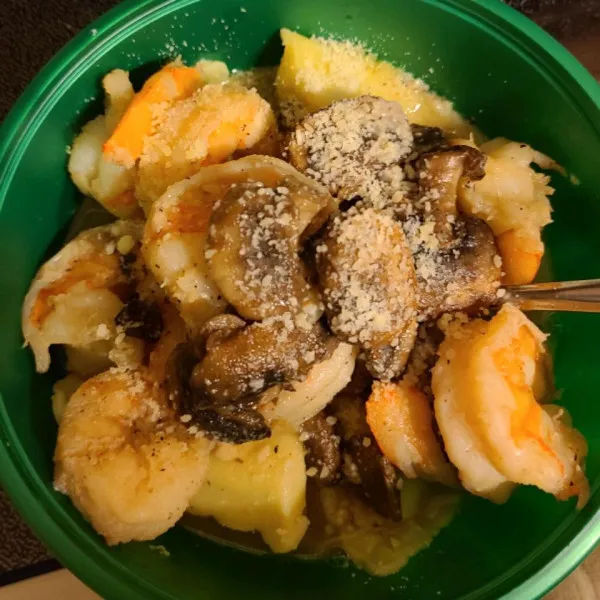 receta Raviolis aux champignons portobellos et crevettes