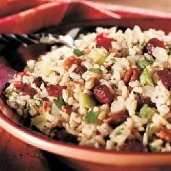 receta Relleno De Arroz Integral Con Nueces Y Arándanos