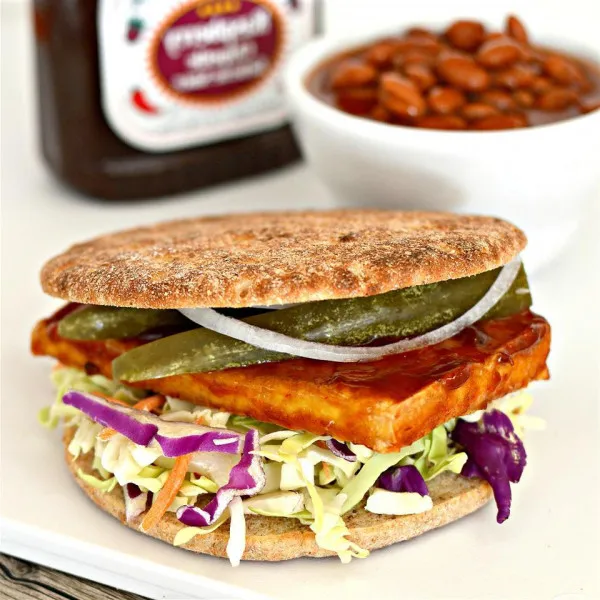 receta Relleno De Sándwich De Tofu A La Parrilla