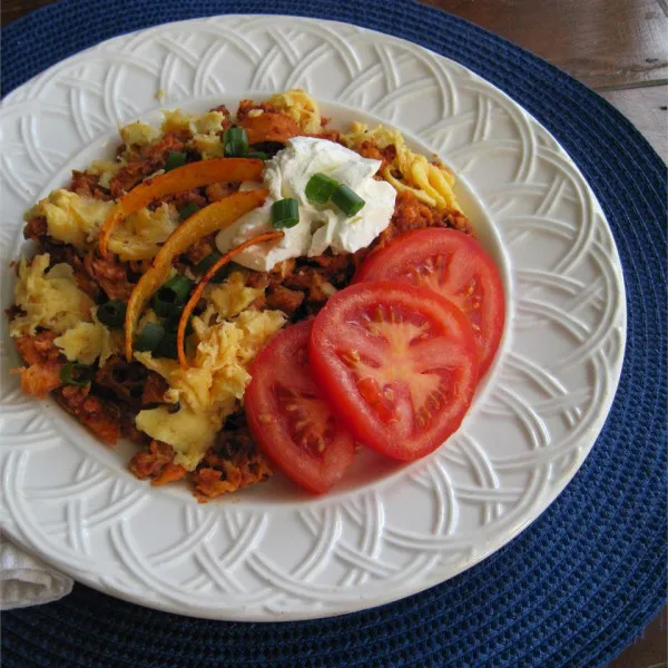 receta Tortilla au chorizo ​​Scramble