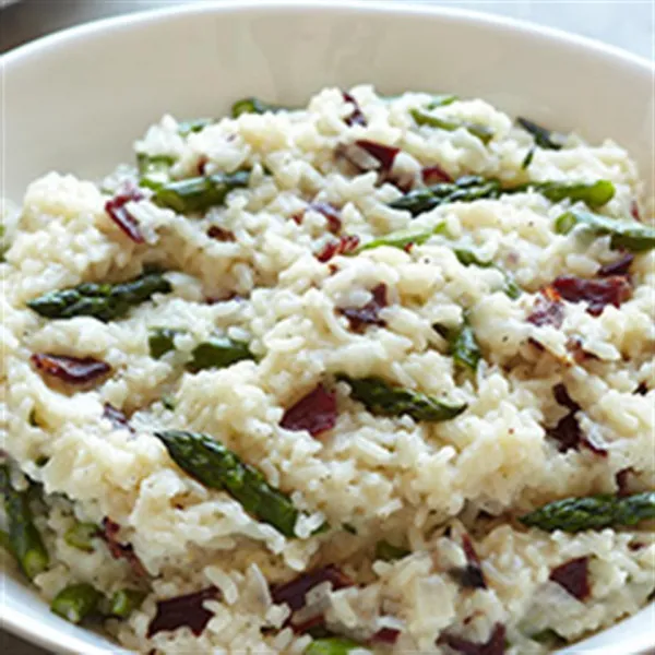 receta Risotto Con Espárragos Y Tocino De Bisonte