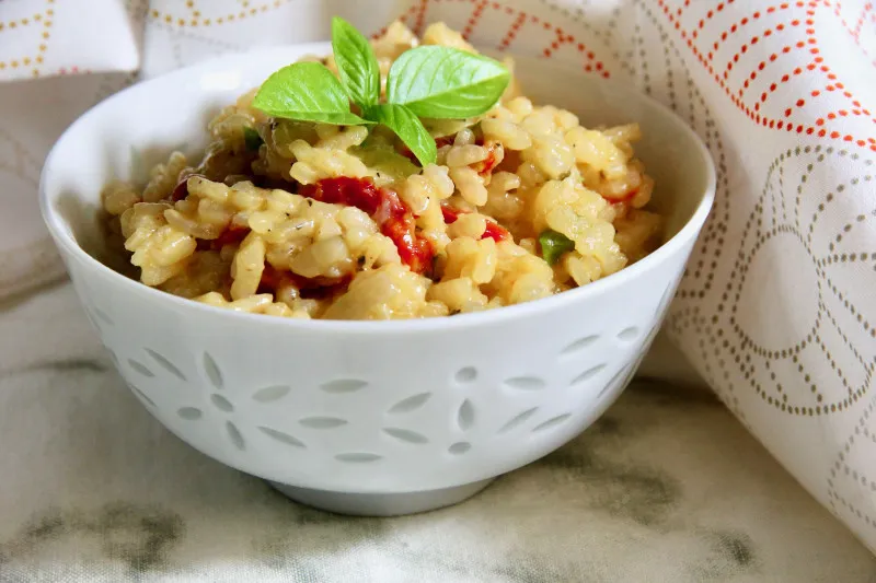 recepta Risotto Z Suszonymi Pomidorami I Mozzarellą