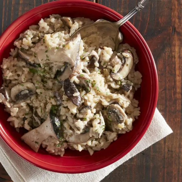 receta Risotto aux champignons sauvages au four