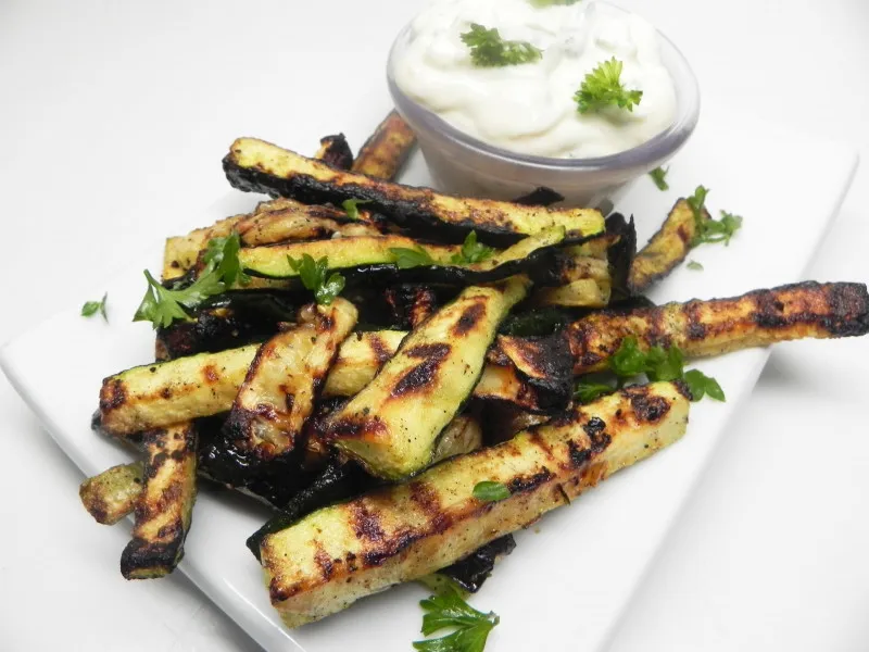 receta Tranches de courgettes grillées