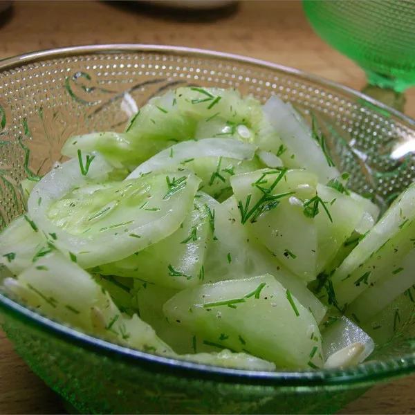 receta Tranches de concombre à l'aneth