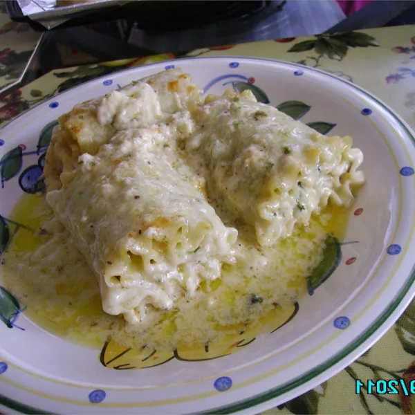 recetas Rollitos De Lasaña Alfredo