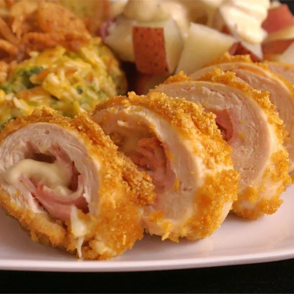 receta Rouleaux de Poulet Cordon Bleu