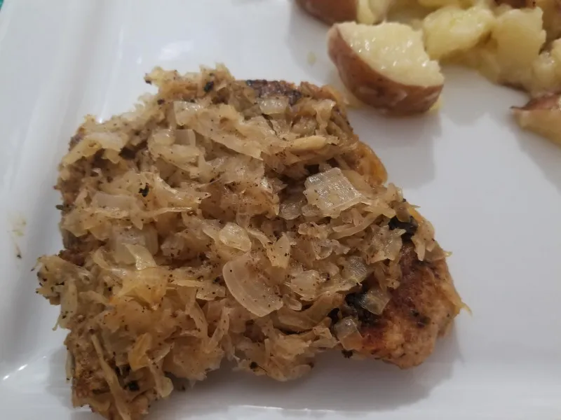 receta CÃ´telettes de porc et choucroute allemandes salÃ©es