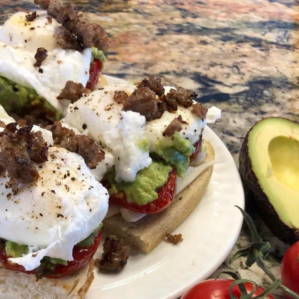 receta Sauce à l'avocat Oeufs Benedict