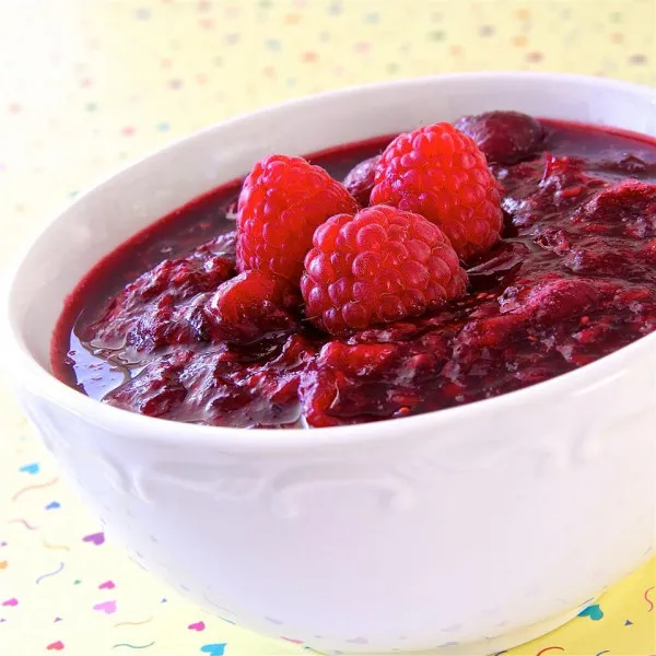 receta Sauce Canneberge-Framboise