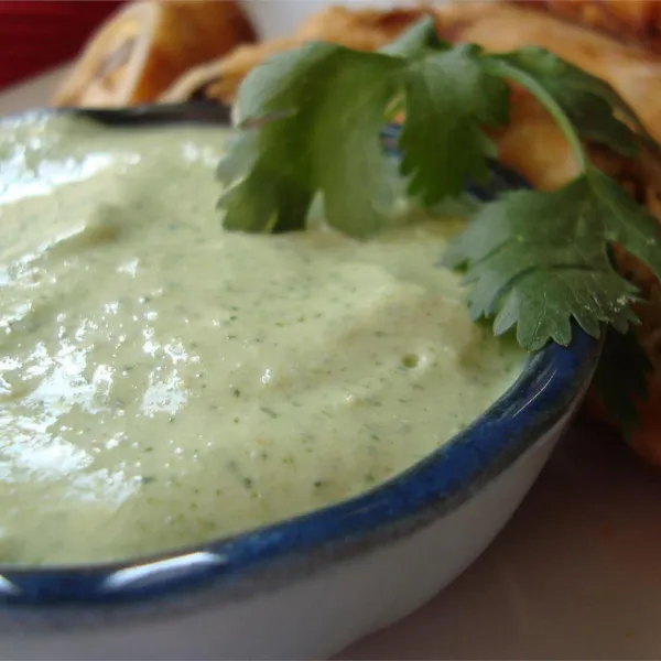 receta Salsa De Crema De Cilantro De Amy