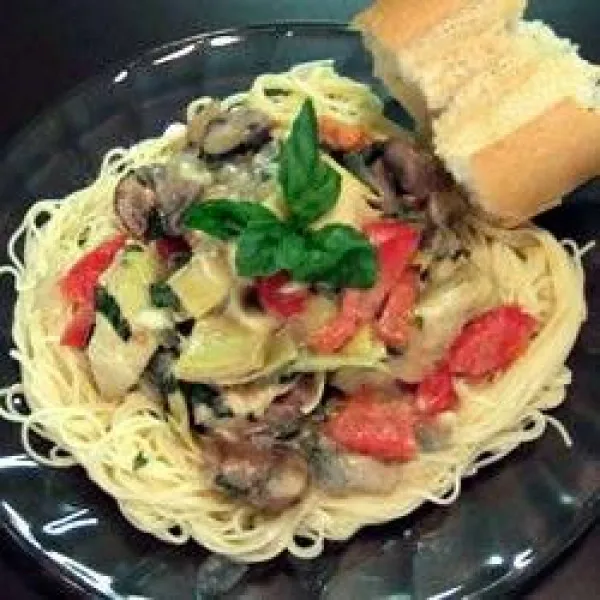 receta Sauce tomate Alfredo Aux artichauts