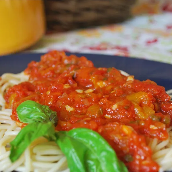 przepisy Świeży sos pomidorowy z bazylią