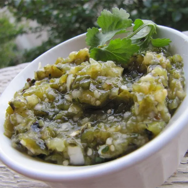 receta Salsa Verde Asada Picante