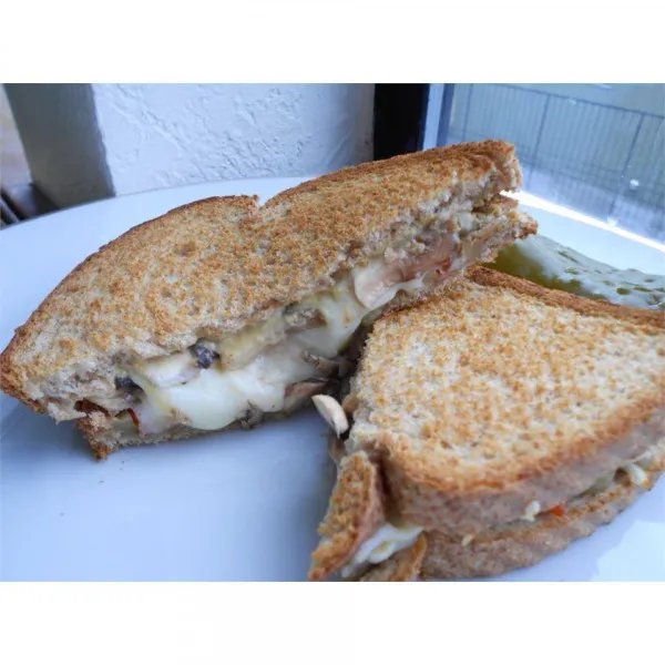 receta Sandwich chaud aux champignons portobello