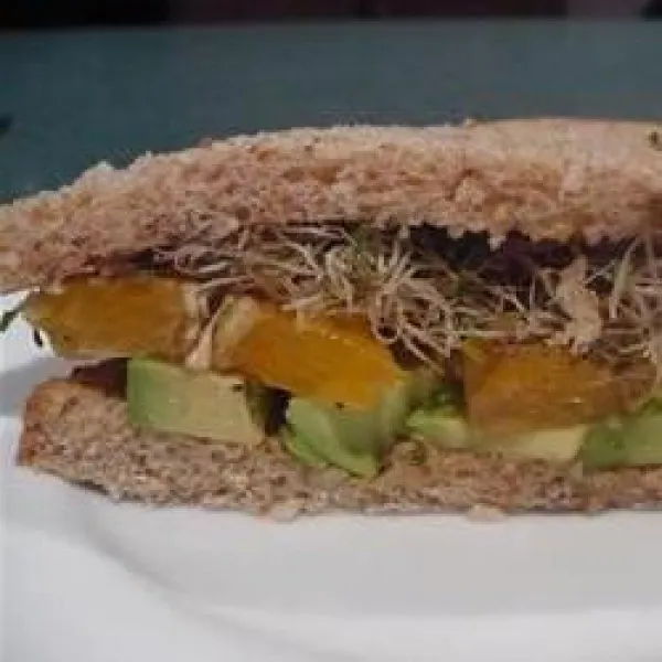 recetas Sándwich De Aguacate Y Naranja