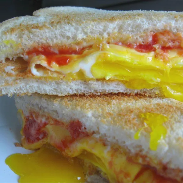 receta Sandwich aux œufs frits