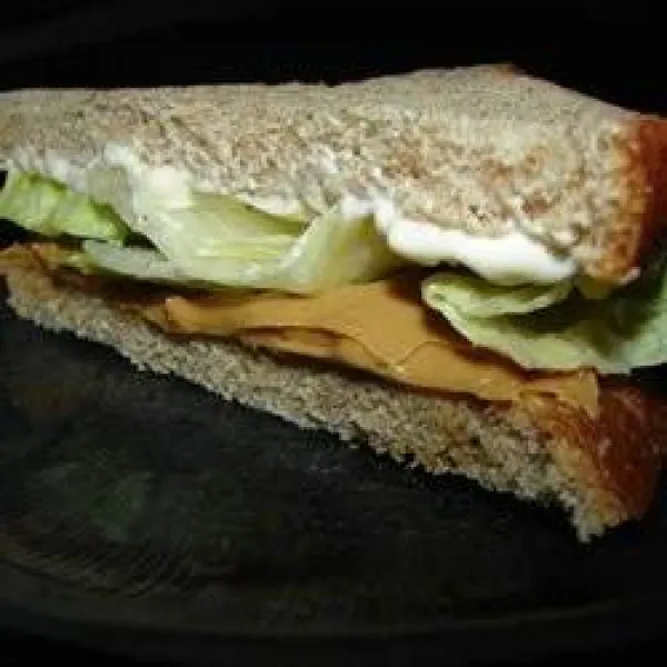 recetas Sándwich De Mantequilla De Maní, Mayonesa Y Lechuga